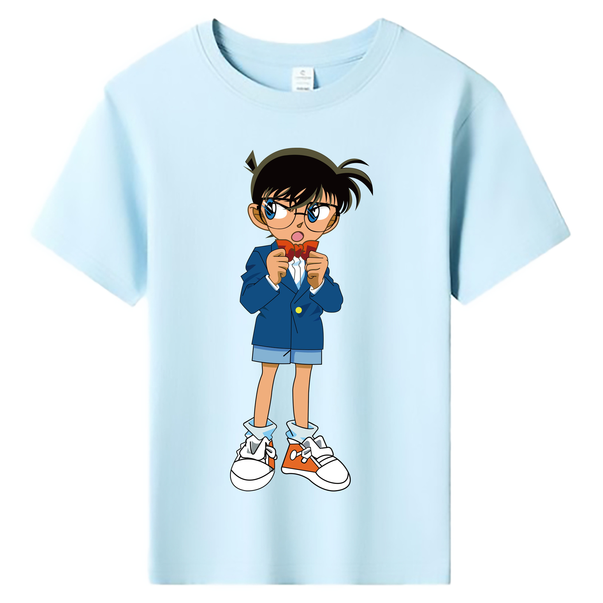 （画像用） 名探偵コナン 江戸川 コナン Detective Conan Conan Edogawa 綿100％キッズTシャツ（フロントプリント）